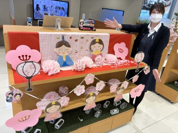 ひな祭り仕様になりました！